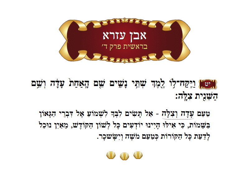 Ibn Ezra Bereishis Chapter 4 Verse 19