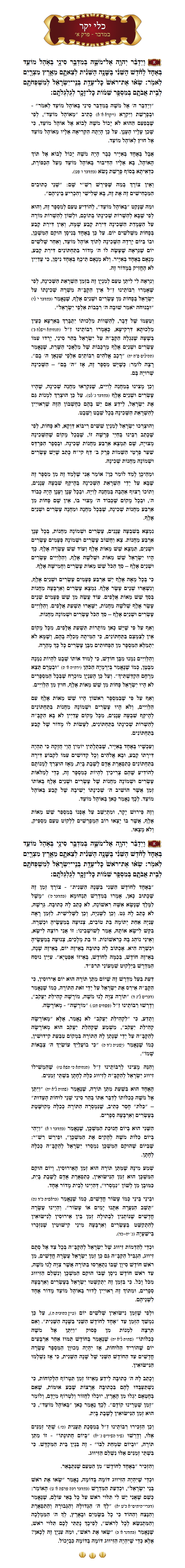 Kli Yakar Bamidbar Chapter 1 Verse 1