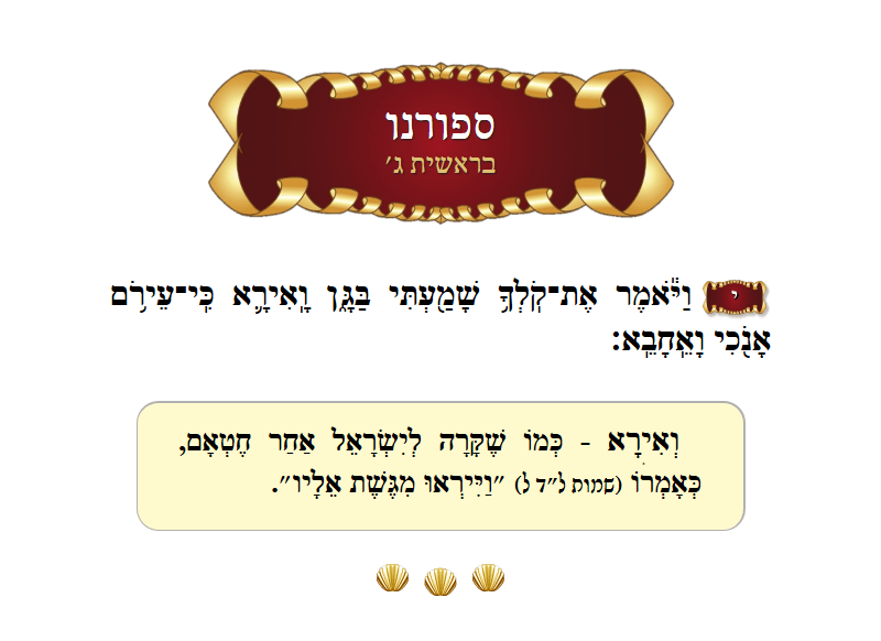ספורנו בראשית פרק ג׳ פסוק י׳