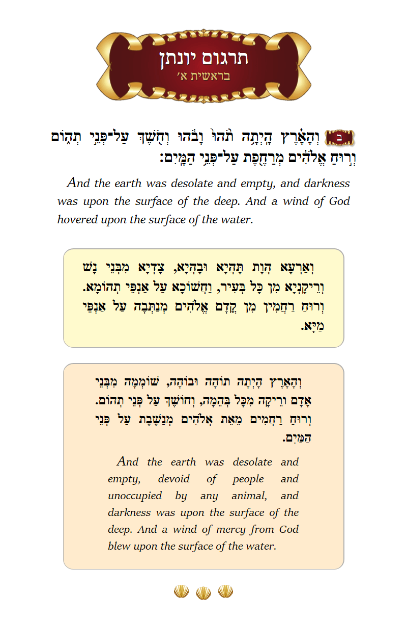 Targum Yonason Bereishis Chapter 1 Verse 2
