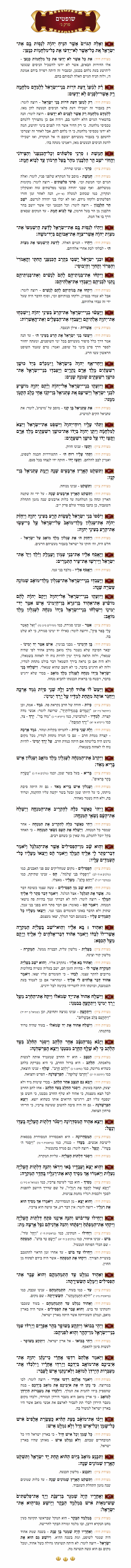Sefer Shoftim Chapter 3 with commentary