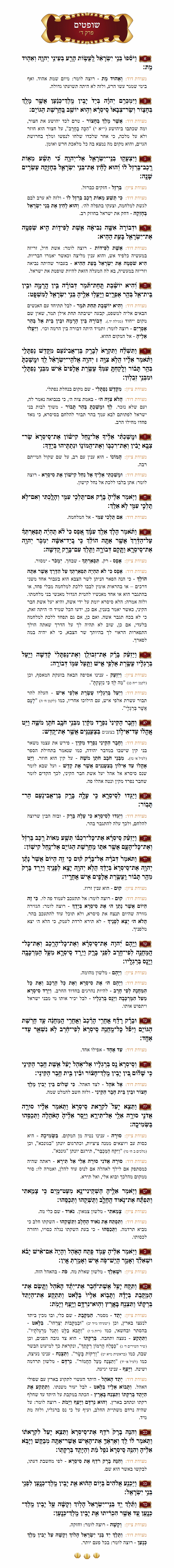 Sefer Shoftim Chapter 4 with commentary