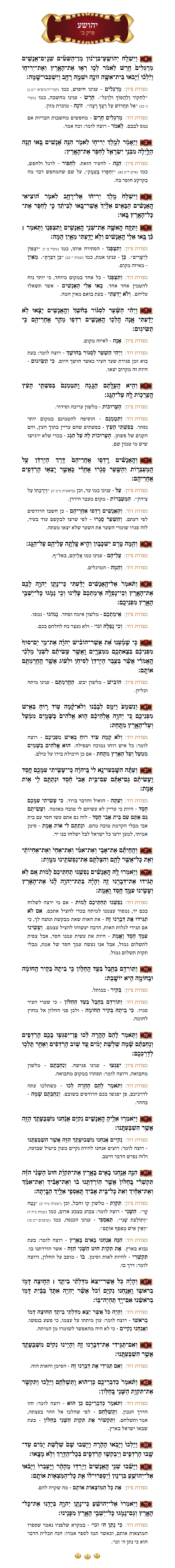 Sefer Yehoshua Chapter 2 with commentary