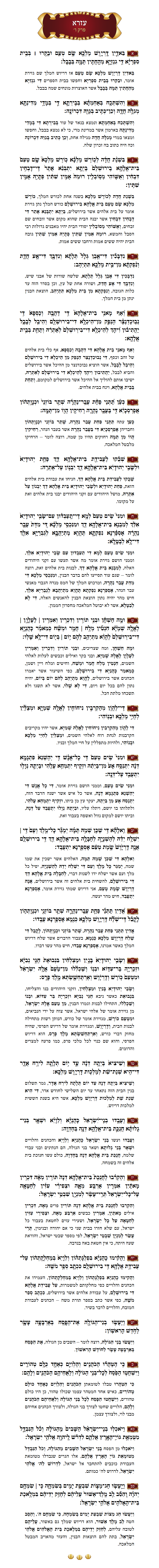 Sefer Ezra Chapter 6 with commentary