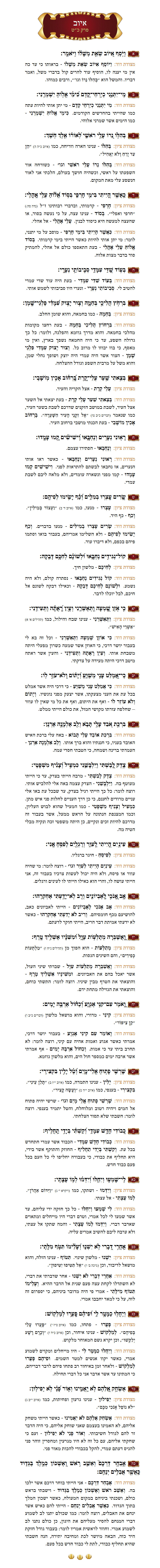 Sefer Iyov Chapter 29 with commentary