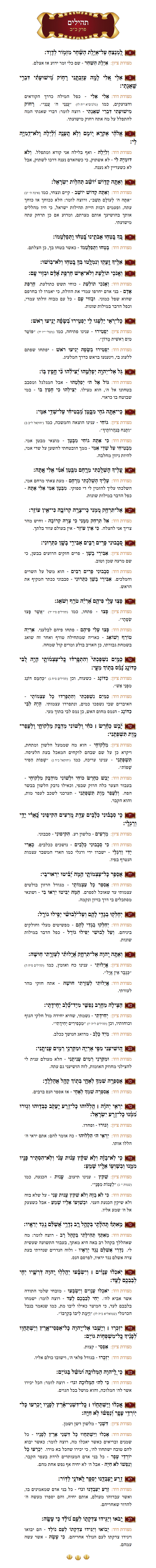 Sefer Tehillim Chapter 22 with commentary