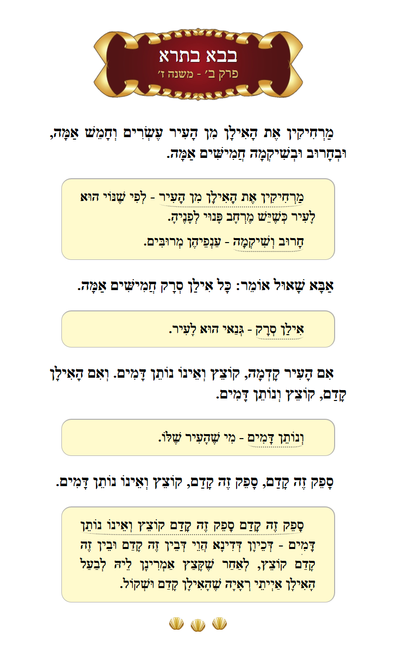 Masechta Bava Basra Chapter 2 Mishnah 7 with commentary