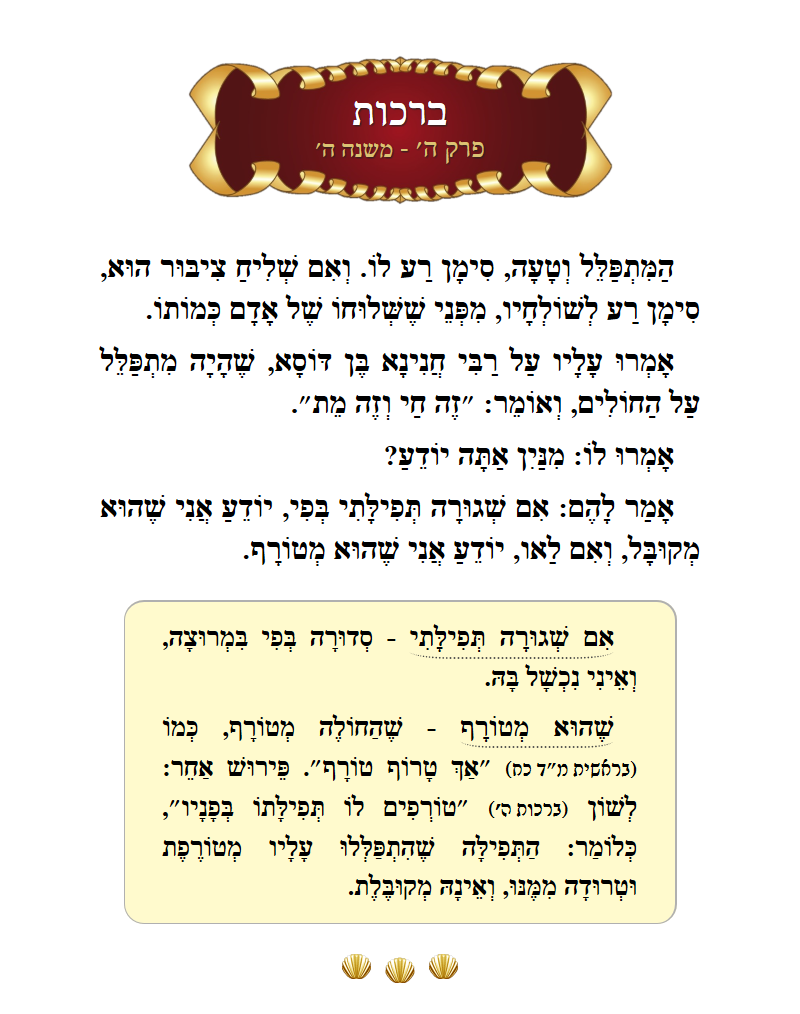 Masechta Berachos Chapter 5 Mishnah 5 with commentary