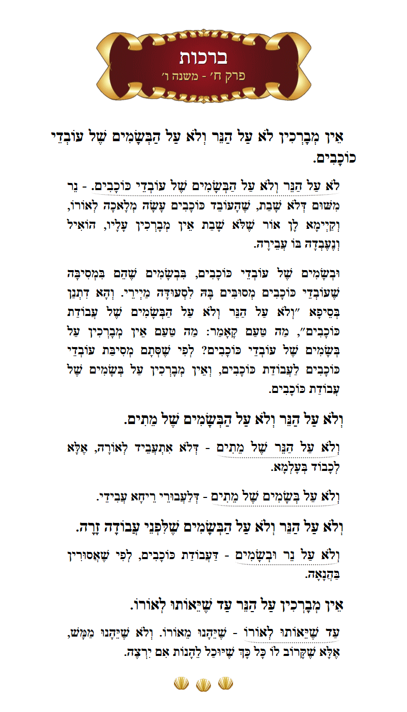 Masechta Berachos Chapter 8 Mishnah 6 with commentary