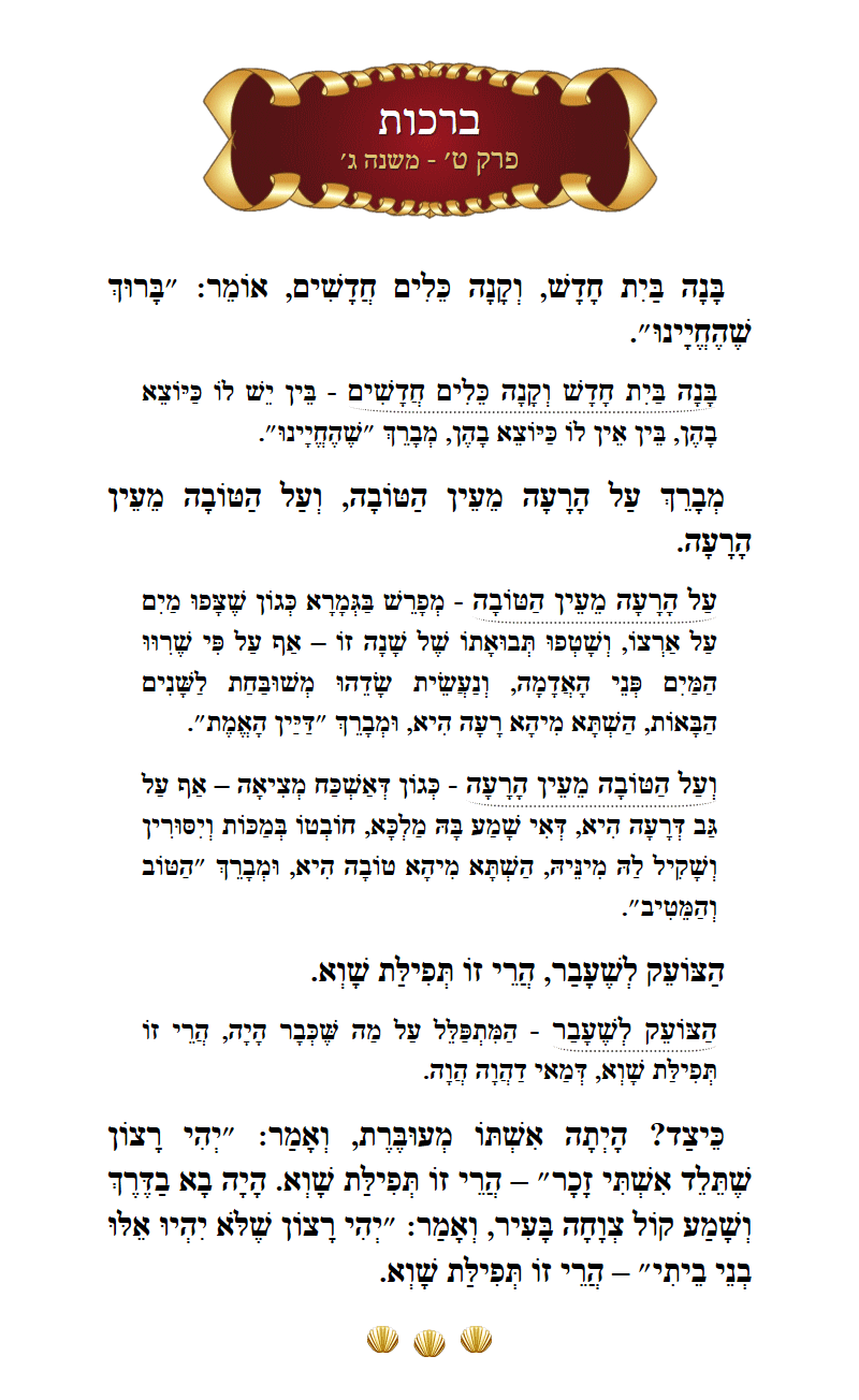 Masechta Berachos Chapter 9 Mishnah 3 with commentary