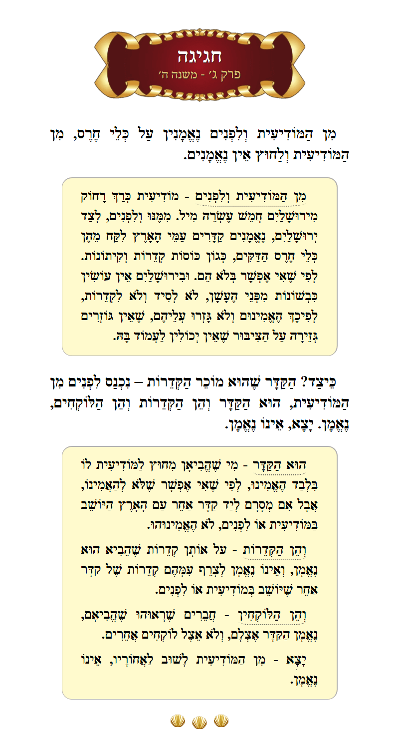 Masechta Chagigah Chapter 3 Mishnah 5 with commentary