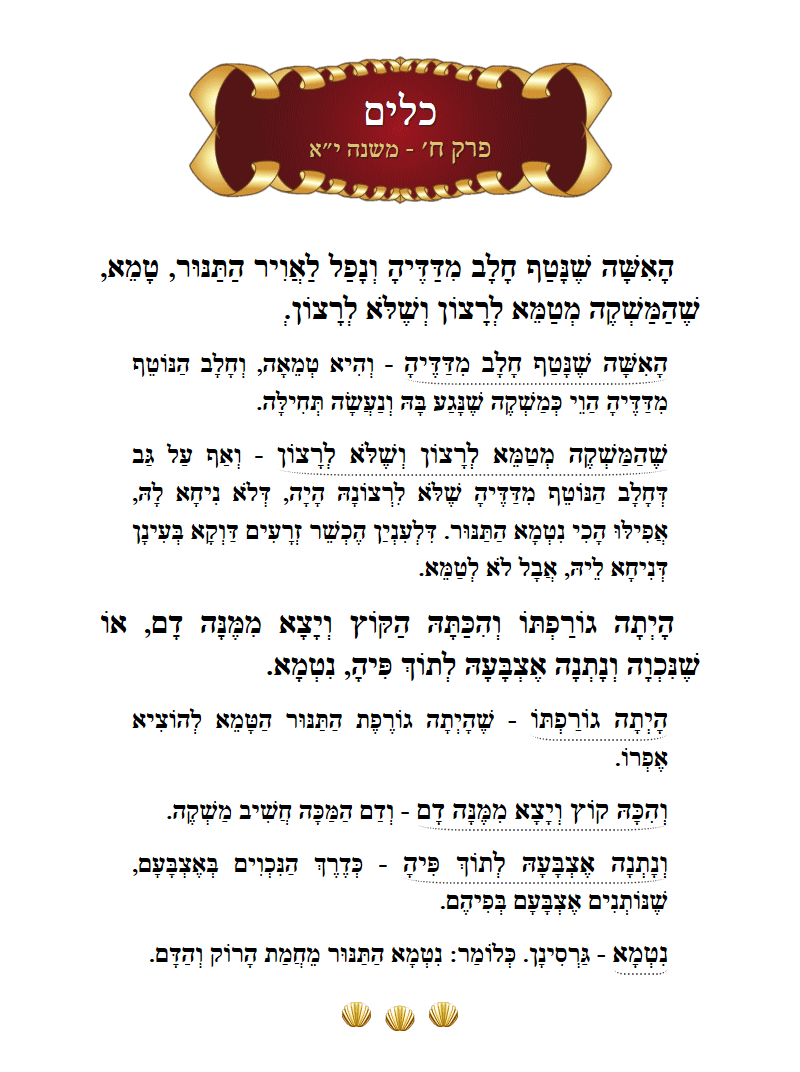 Masechta Keilim Chapter 8 Mishnah 11 with commentary