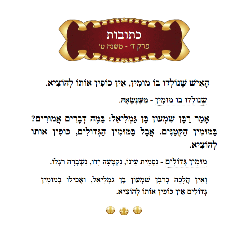 Masechta Kesuvos Chapter 7 Mishnah 9 with commentary