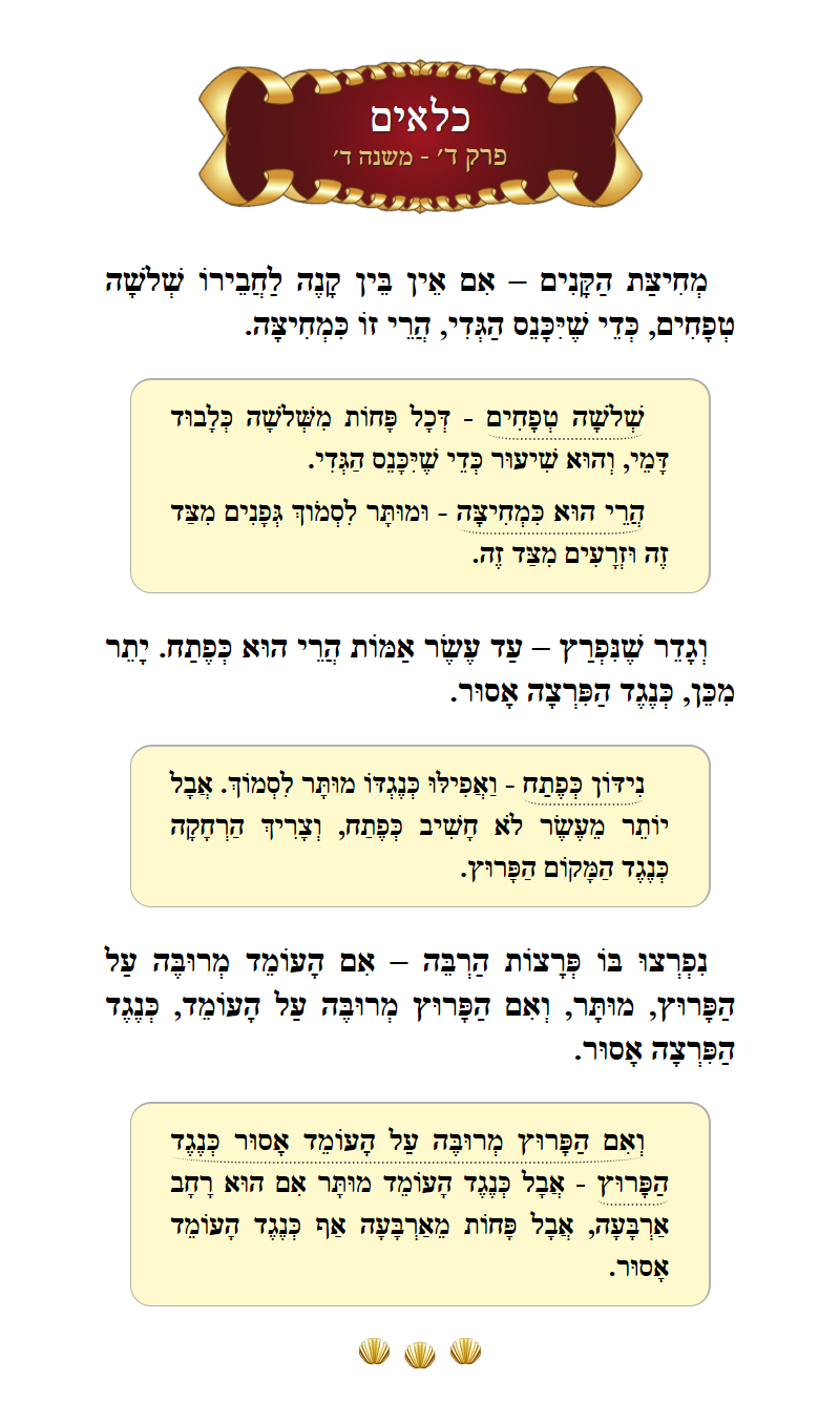 Masechta Kilayim Chapter 4 Mishnah 4 with commentary