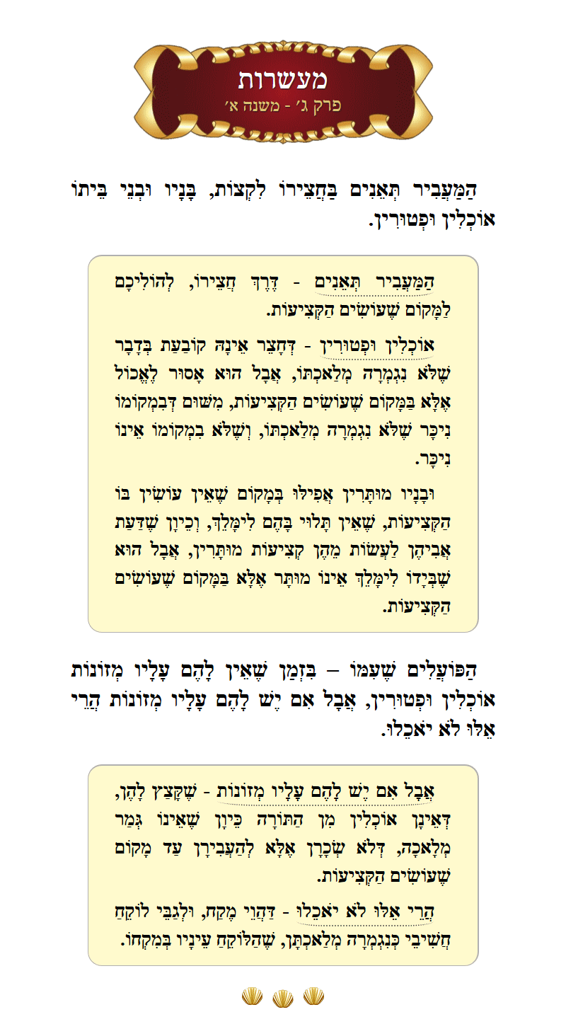 Masechta Maaseros Chapter 3 Mishnah 1 with commentary