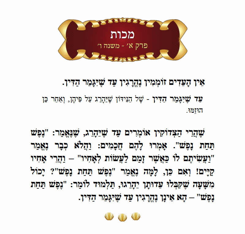 Masechta Makkos Chapter 1 Mishnah 6 with commentary