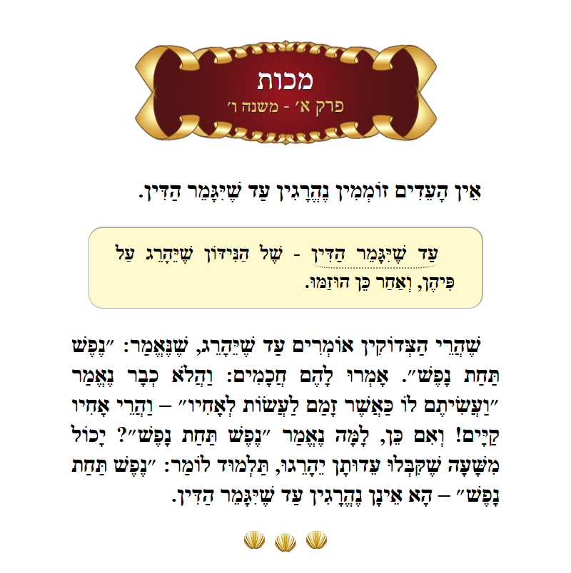 Masechta Makkos Chapter 1 Mishnah 6 with commentary