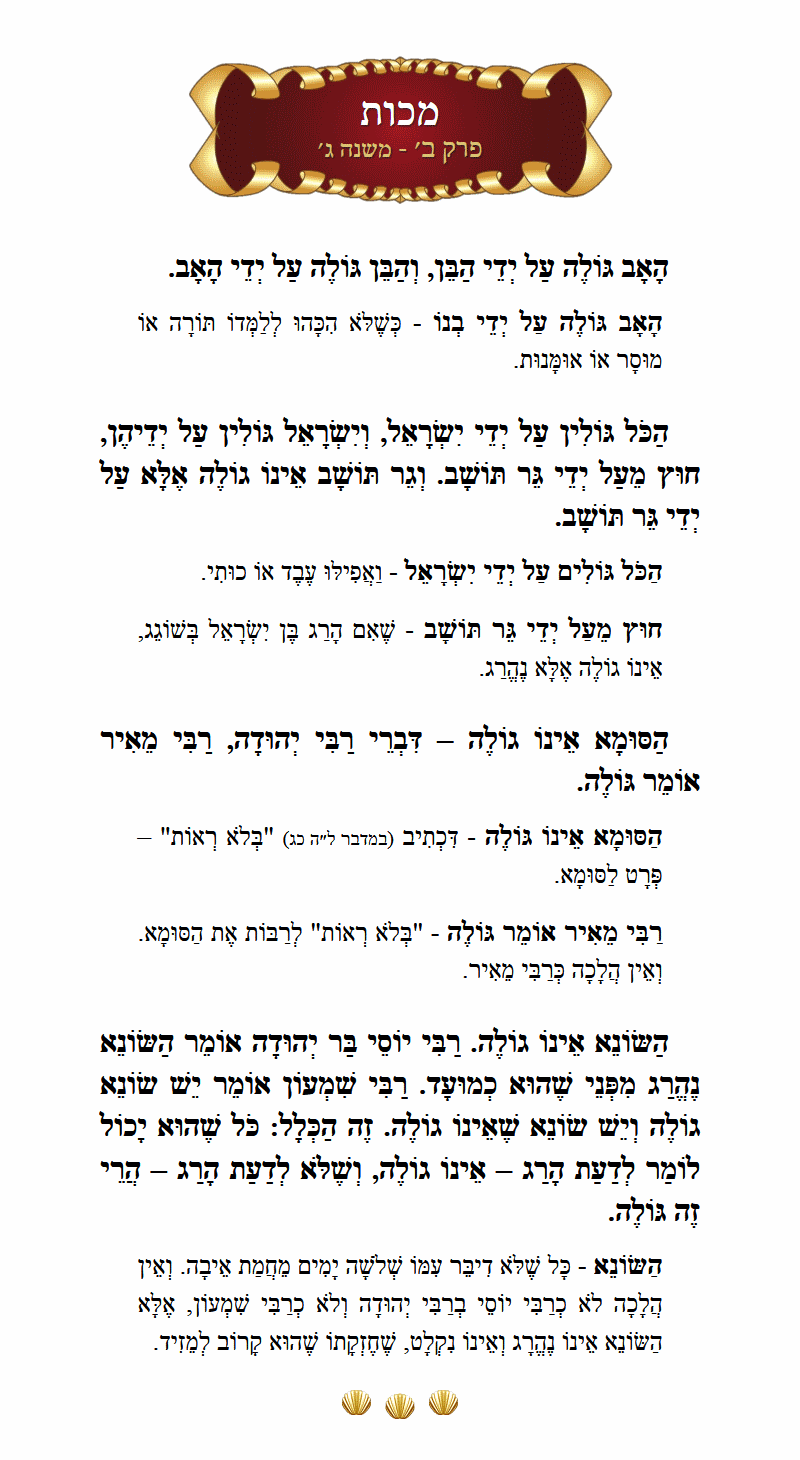 Masechta Makkos Chapter 2 Mishnah 3 with commentary
