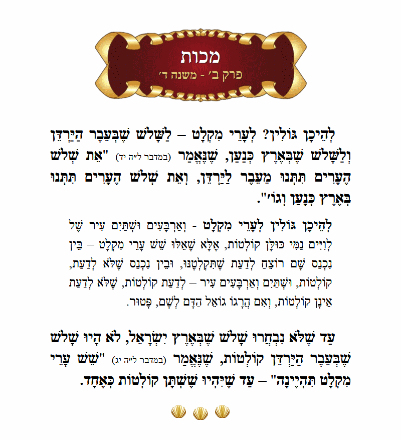 Masechta Makkos Chapter 2 Mishnah 4 with commentary