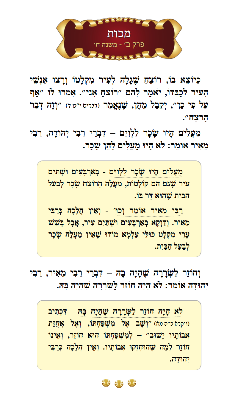Masechta Makkos Chapter 2 Mishnah 8 with commentary