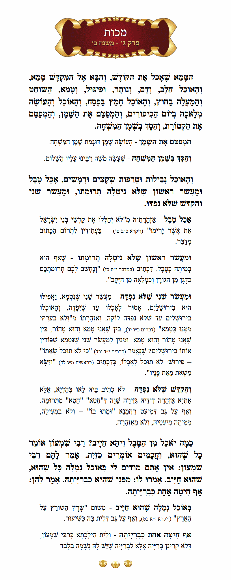 Masechta Makkos Chapter 3 Mishnah 2 with commentary