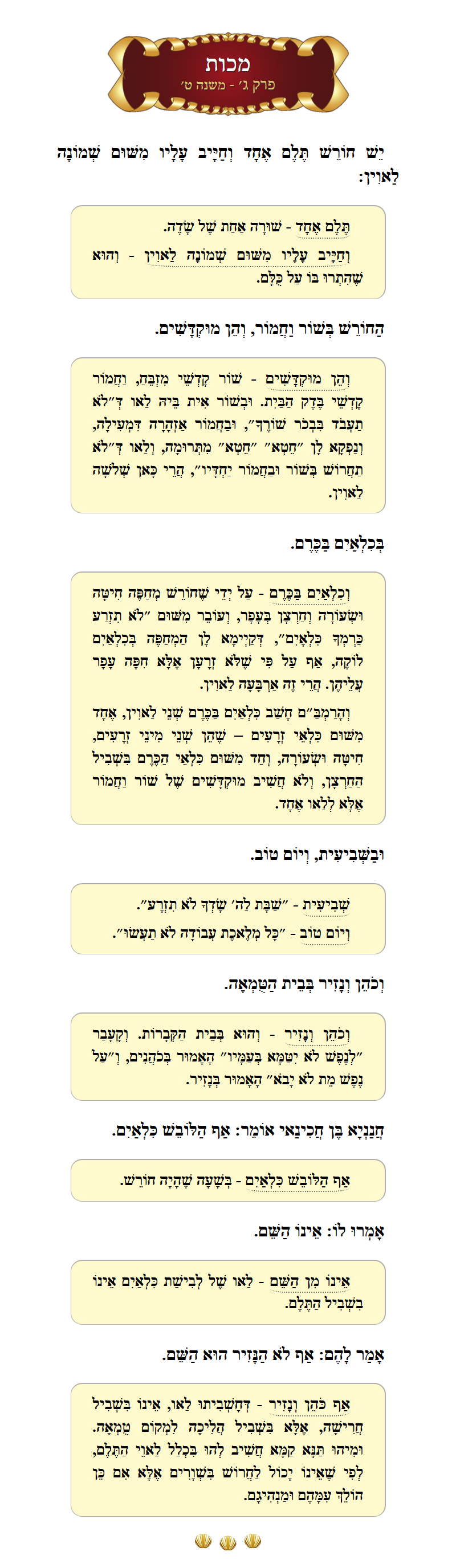 Masechta Makkos Chapter 3 Mishnah 9 with commentary