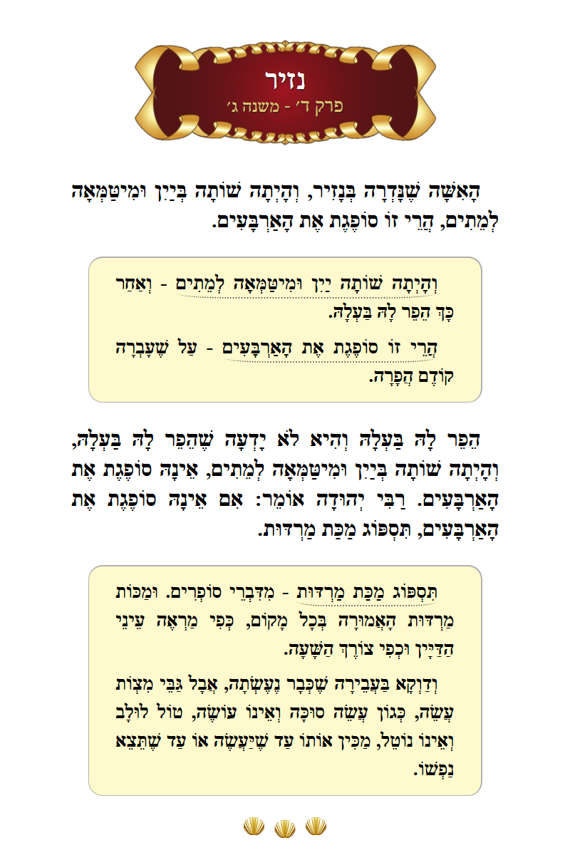 Masechta Nazir Chapter 4 Mishnah 3 with commentary