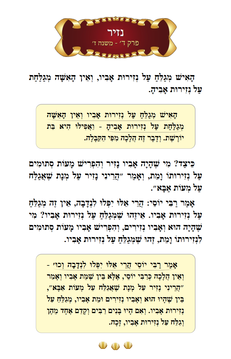 Masechta Nazir Chapter 4 Mishnah 7 with commentary