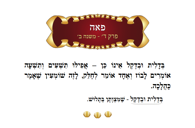 Masechta Peah Chapter 4 Mishnah 2 with commentary