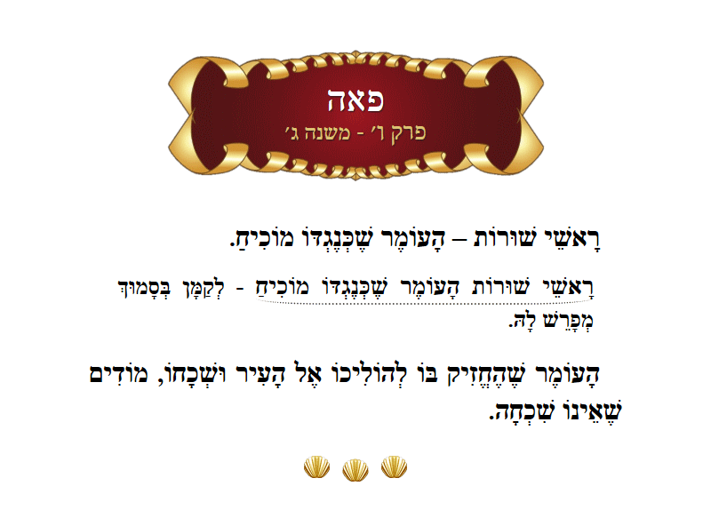 Masechta Peah Chapter 6 Mishnah 3 with commentary