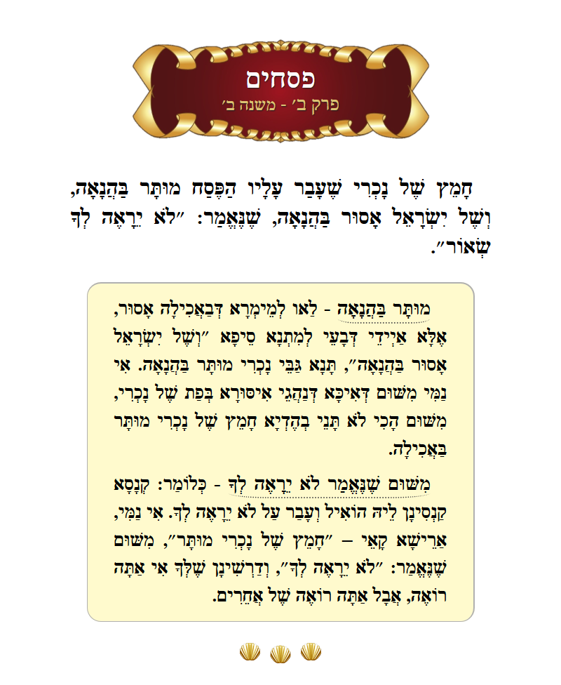 Masechta Pesachim Chapter 2 Mishnah 2 with commentary