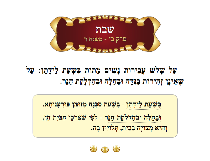 Masechta Shabbos Chapter 2 Mishnah 6 with commentary