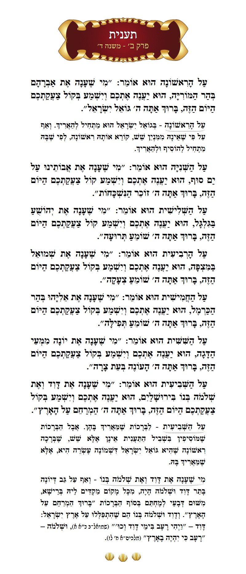Masechta Taanis Chapter 2 Mishnah 4 with commentary