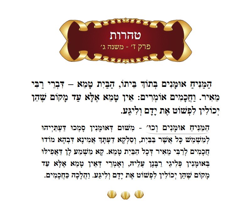 Masechta Taharos Chapter 7 Mishnah 3 with commentary