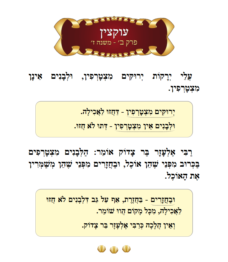 Masechta Uktzin Chapter 2 Mishnah 7 with commentary