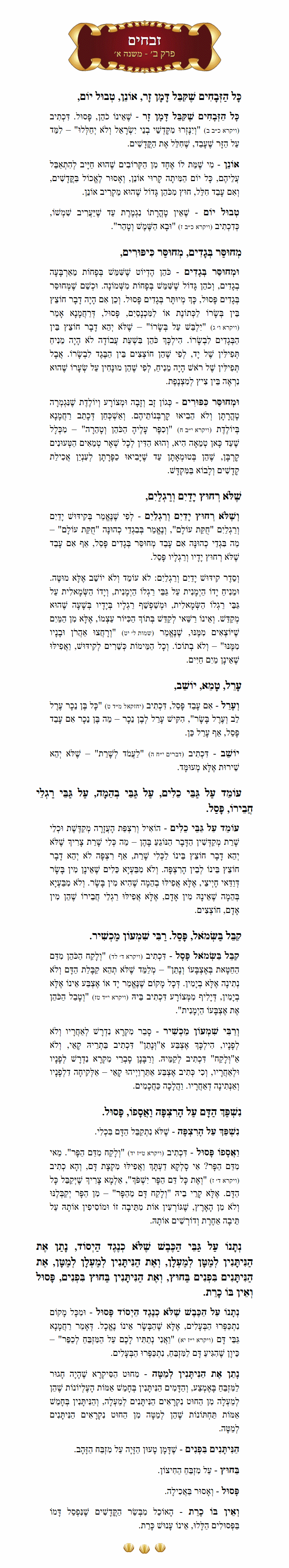 Masechta Zevachim Chapter 2 Mishnah 1 with commentary