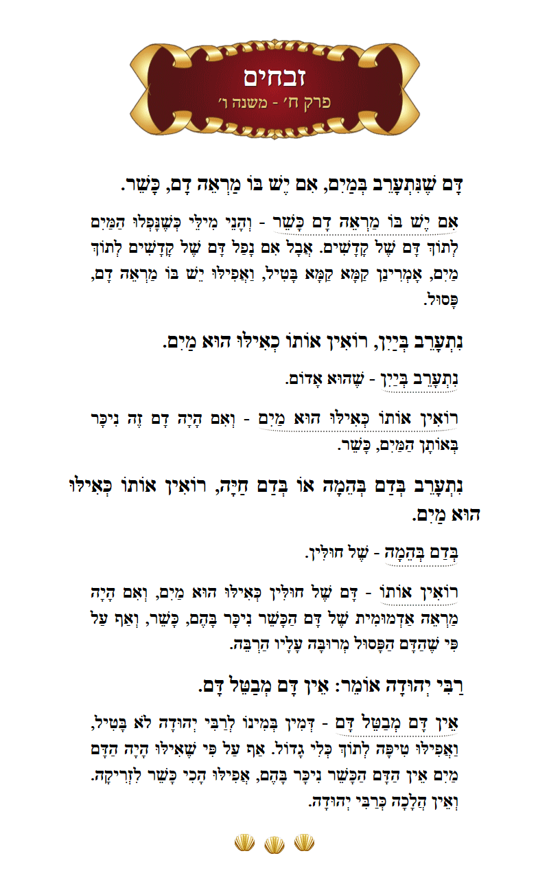 Masechta Zevachim Chapter 8 Mishnah 6 with commentary