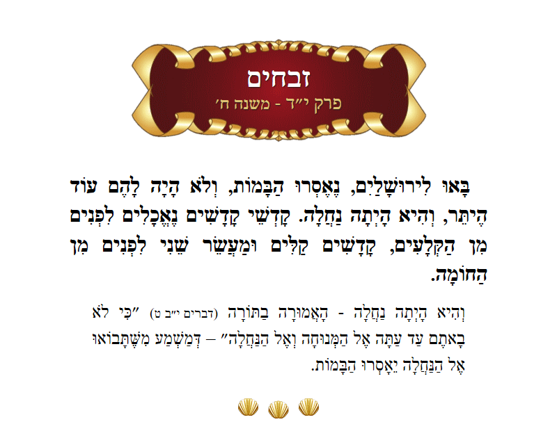 Masechta Zevachim Chapter 14 Mishnah 8 with commentary